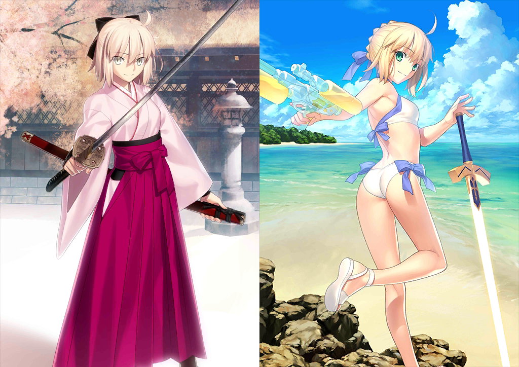 [JP] Fate Grand Order FGO NP2 Okita + Artoria archer + 2-3x5* starter account-Mobile Games Starter