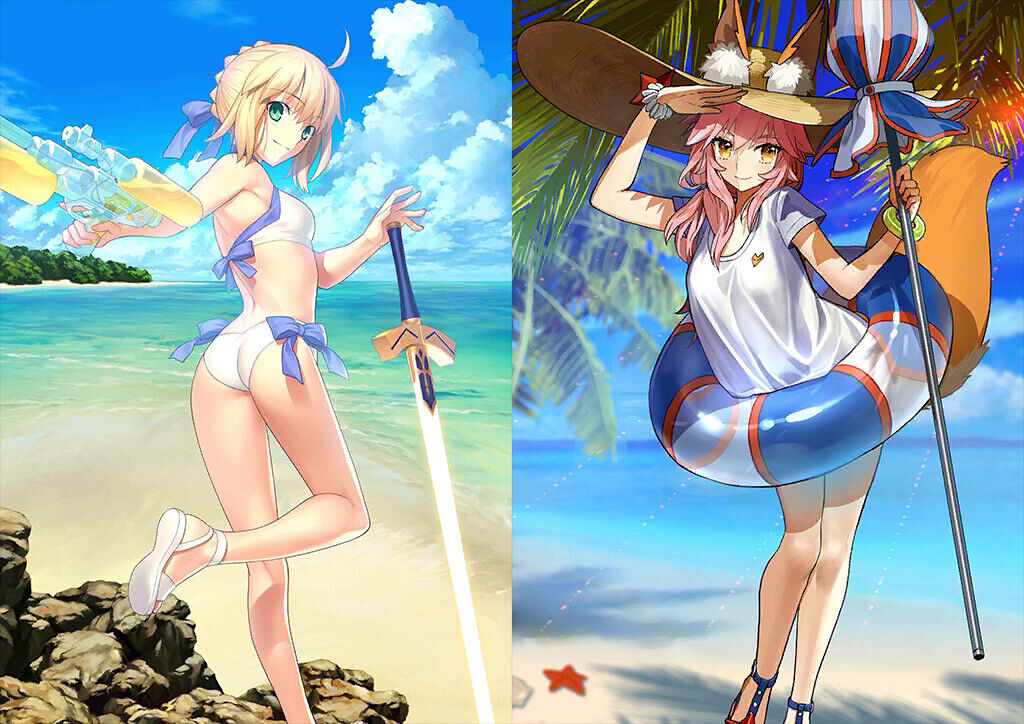 [JP] Fate Grand Order FGO Tamamo(lancer) + Artoria + 800-1000SQ starter account-Mobile Games Starter