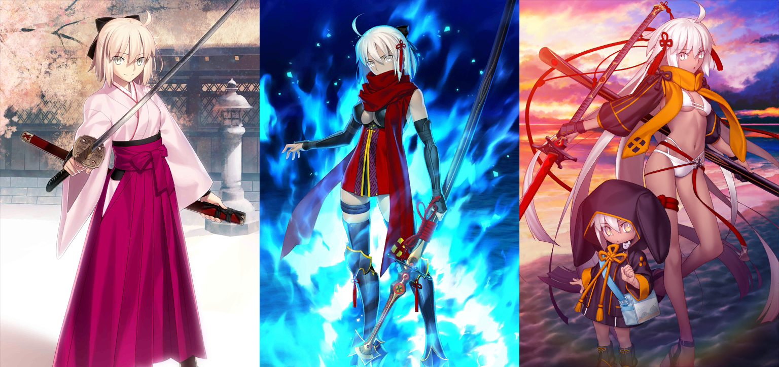 [JP] Fate Grand Order FGO Triple Okita (saber+alter+saber alter) starter account-Mobile Games Starter