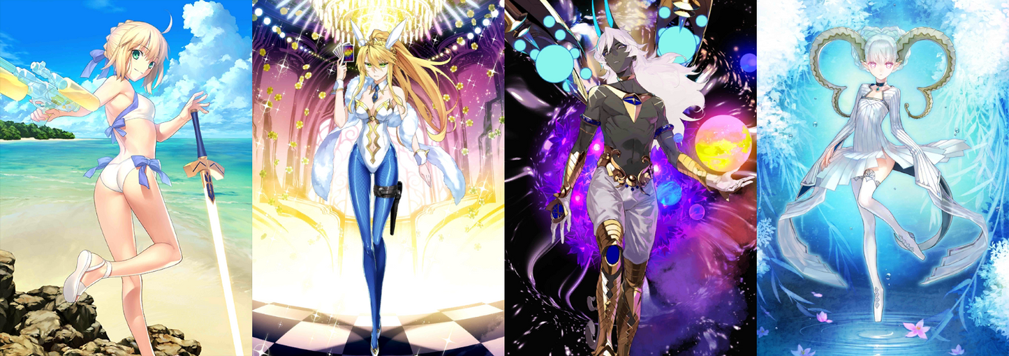 [JP] FGO Artoria archer ruler Arjuna alter Tiamat Larva + 800-1000SQ Fate Grand Order starter account-Mobile Games Starter