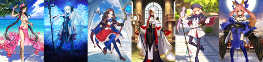 [JP] FGO Artoria Caster Castoria Morgan Leonardo Miss Crane Kiara Tamamo Fate Grand Order starter account-Mobile Games Starter