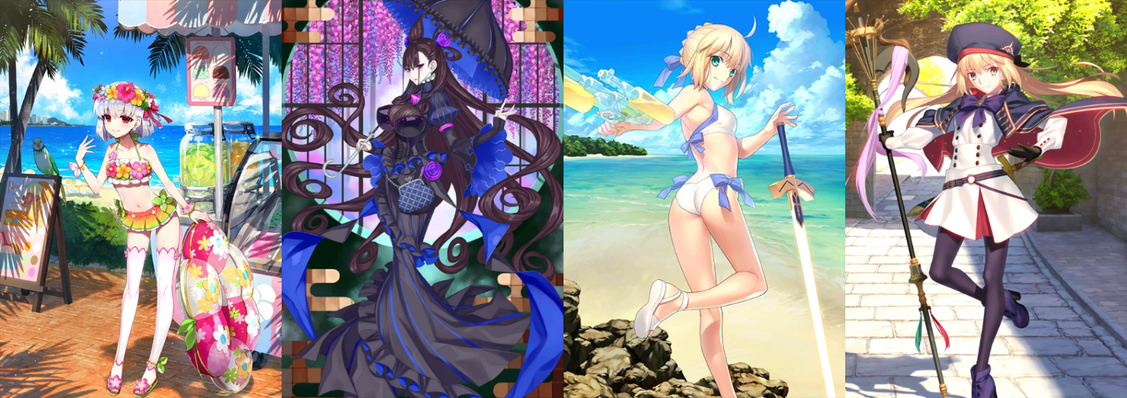 [JP] FGO Artoria(Caster+Archer) Kama Avenger Murasaki NP3 Fate Grand Order starter account-Mobile Games Starter