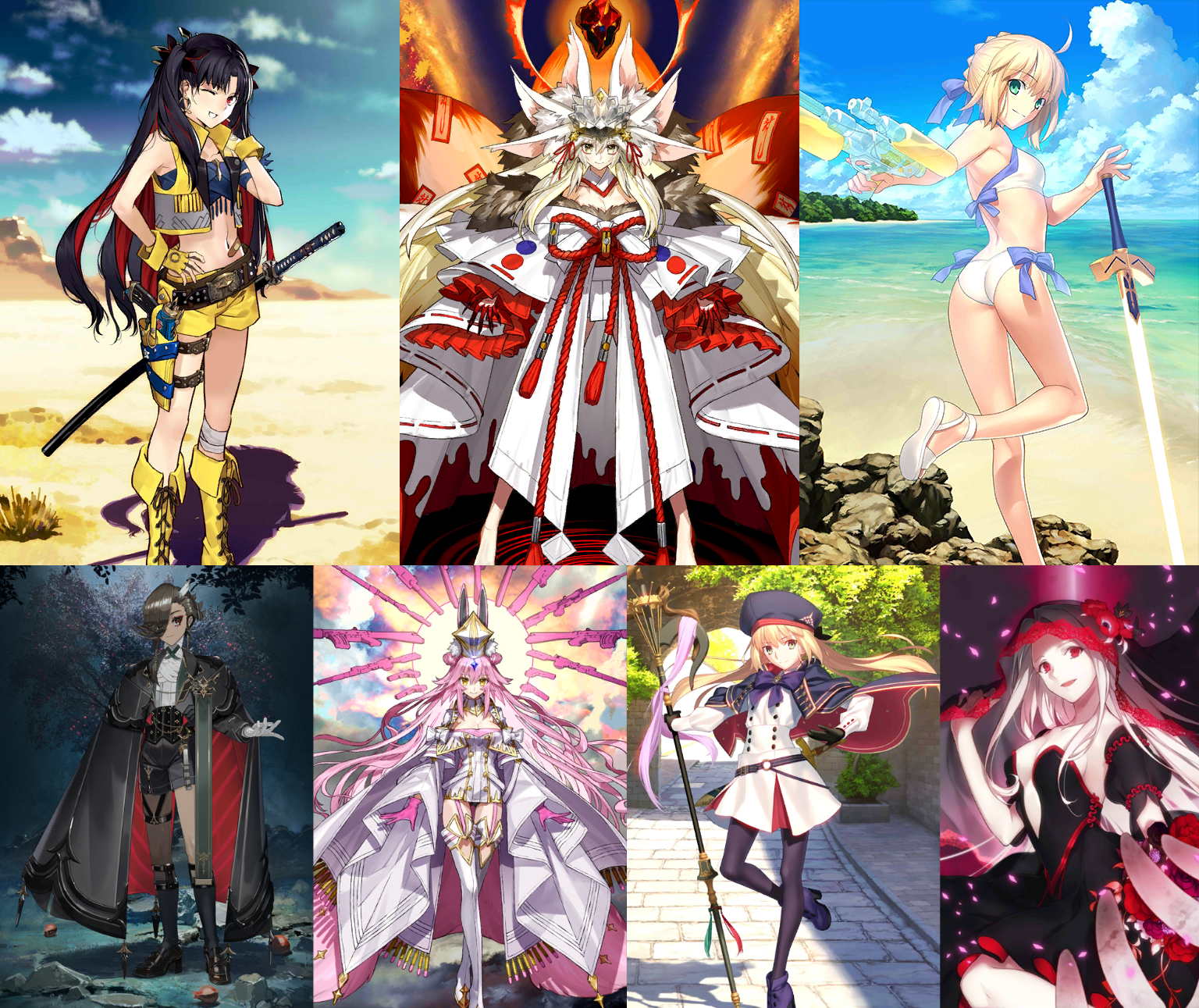 [JP] FGO Ascalaphus Space Ishtar Artoria Caster Castoria Archer Koyanskaya Darkness 3 Black Grail Fate Grand Order starter account-Mobile Games Starter