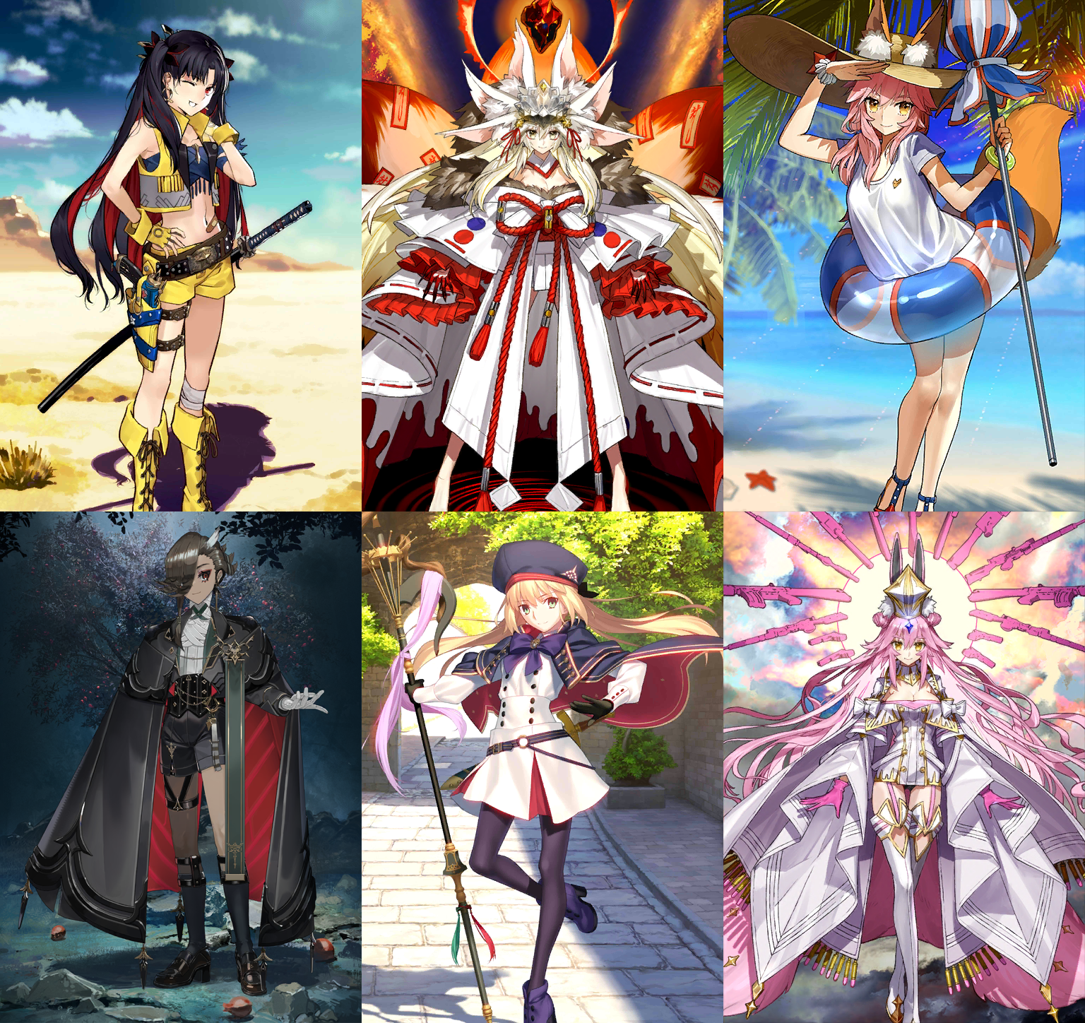 [JP] FGO Ascalaphus Space Ishtar Artoria Caster Castoria Koyanskaya Darkness Tamamo Fate Grand Order starter account-Mobile Games Starter
