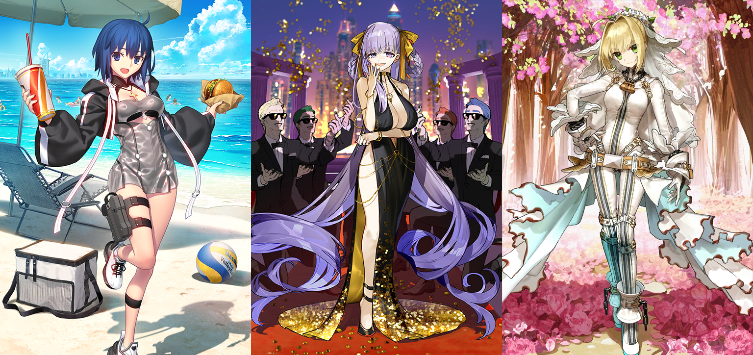 [JP] FGO Ciel + BB Dubai + Nero + 2000SQ Fate Grand Order Mysterious Executor C.I.E.L starter account-Mobile Games Starter