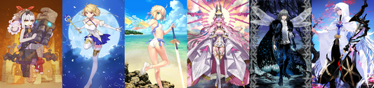 [JP] FGO Daedalus Phantasmoon Artoria archer + Koyanskaya Oberon Merlin + 2-3x5* Fate Grand Order starter account-Mobile Games Starter