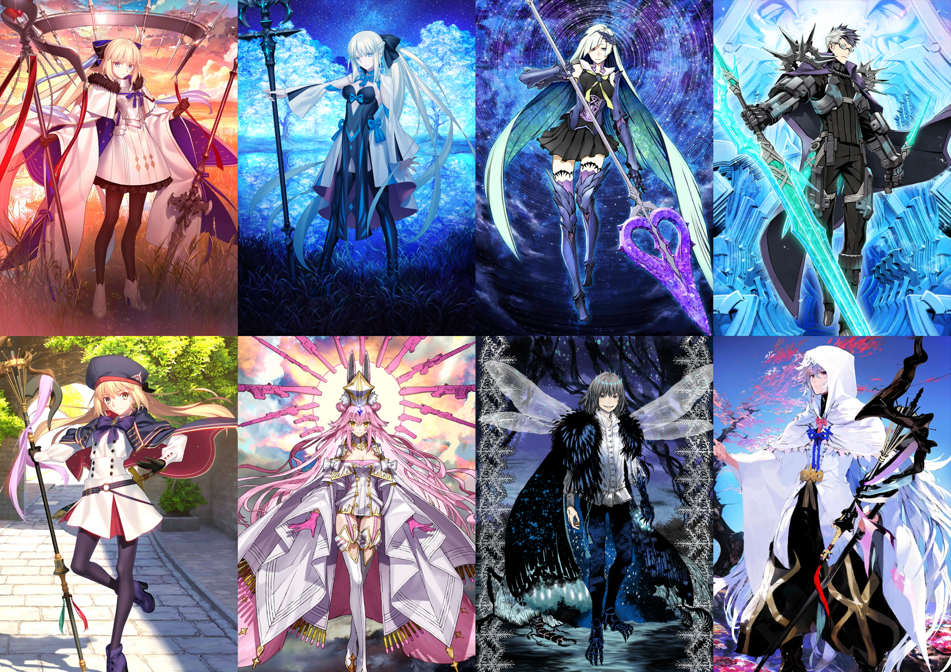 [JP] FGO double Morgan Tonelico Brynhildr Sigurd + Artoria Caster Koyanskaya Oberon Merlin Fate Grand Order starter account-Mobile Games Starter