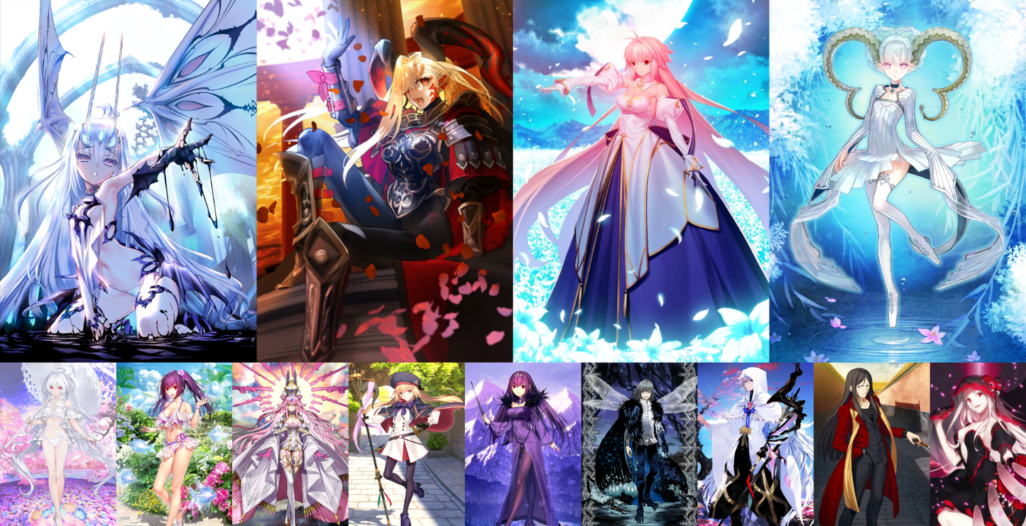 [JP] FGO double NP5 Draco NP5 Fairy Knight Lancelot Melusine + Koyanskaya Castoria Tiamat Larva Fate Grand Order endgame account-Mobile Games Starter