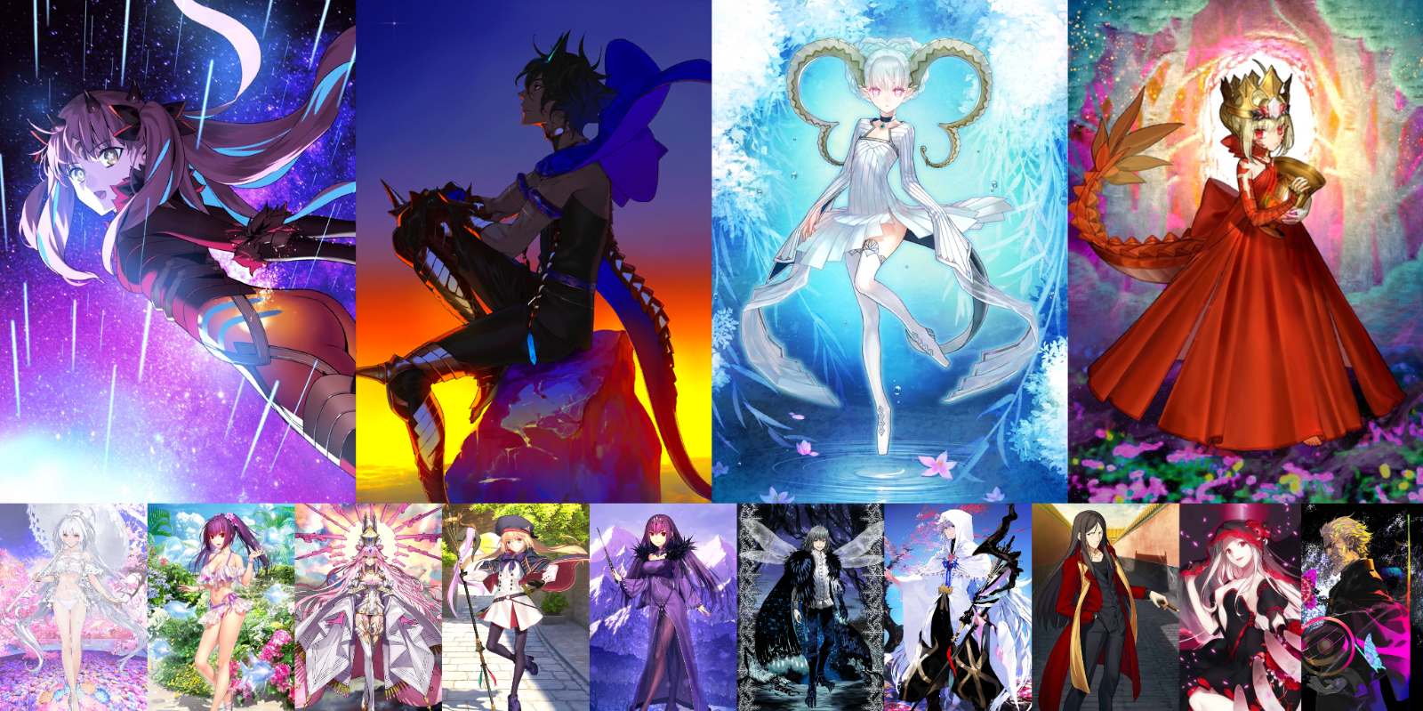 [JP] FGO double NP5 Space Ishtar 5Arjuna+Castoria Koyanskaya Tiamat Larva Fate Grand Order endgame account-Mobile Games Starter