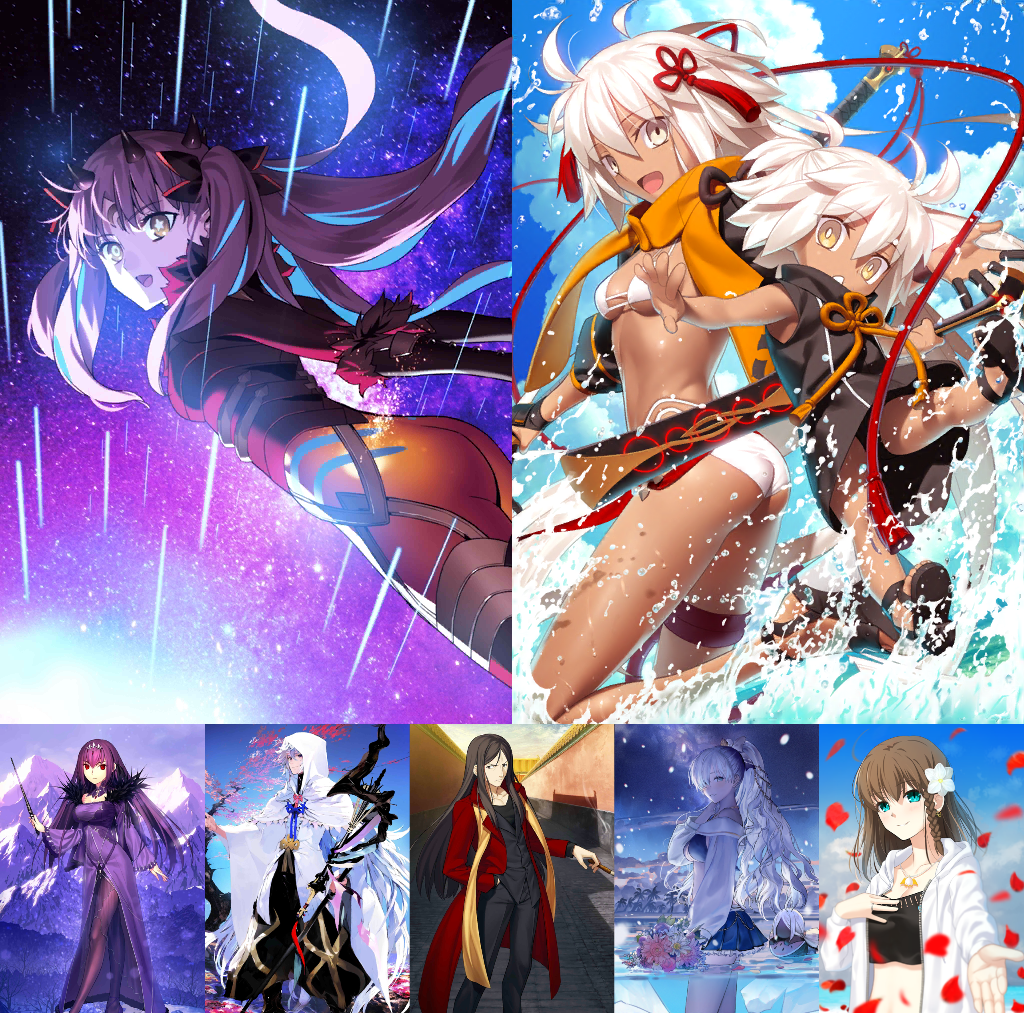 [JP] FGO double NP5 Space Ishtar NP5 Okita saber alter +Skadi Merlin Fate Grand Order endgame account-Mobile Games Starter