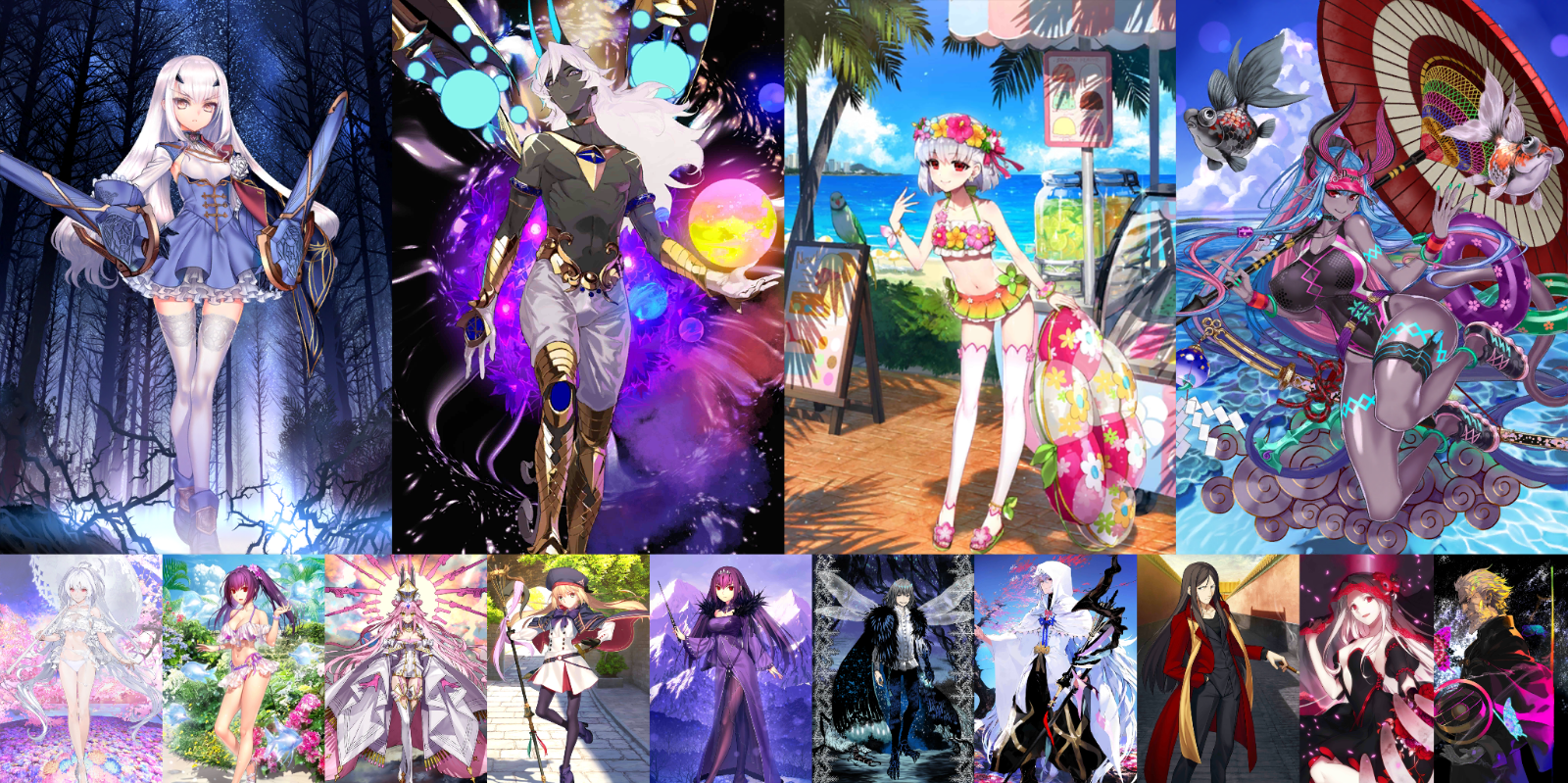 [JP] FGO Fairy Knight Lancelot Melusine Arjuna Ibuki Kama Lady Avalon Castoria Koyanskaya Skadi Fate Grand Order endgame account-Mobile Games Starter