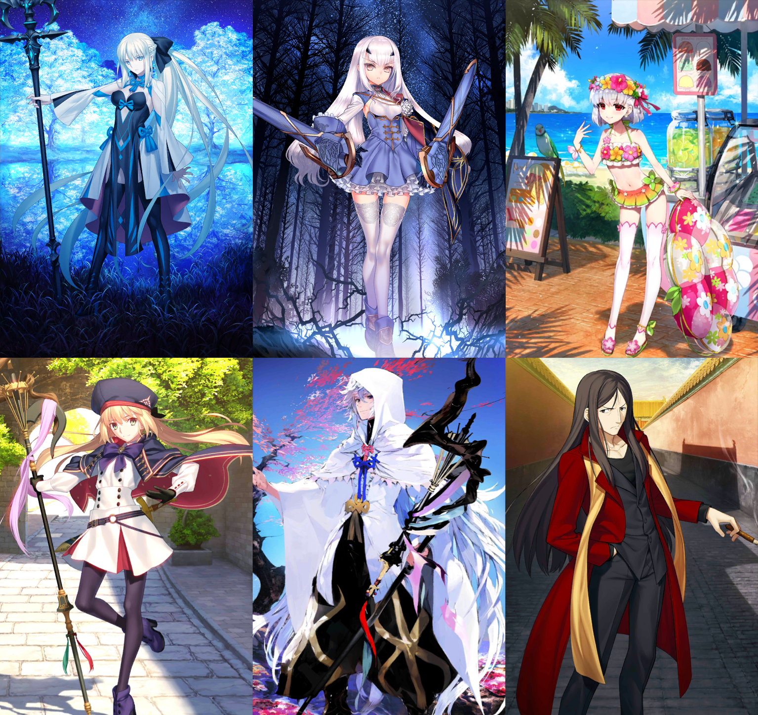 [JP] FGO Fairy Knight Lancelot Melusine Morgan Kama Castoria Merlin+2000-2200SQ Fate Grand Order endgame quartz account-Mobile Games Starter