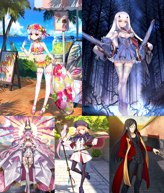 [JP] FGO Kama avenger Fairy Knight Lancelot Melusine Koyanskaya Castoria+2000SQ Fate Grand Order endgame quartz account-Mobile Games Starter