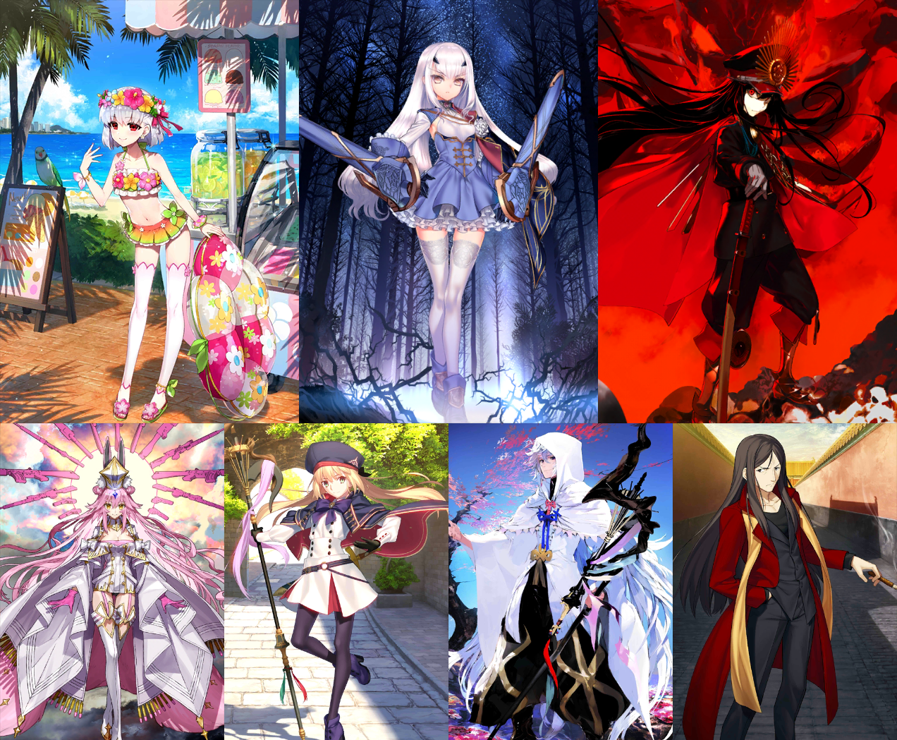 [JP] FGO Kama Nobunaga Fairy Knight Lancelot Melusine Koyanskaya Castoria Merlin+2000SQ Fate Grand Order endgame quartz account-Mobile Games Starter