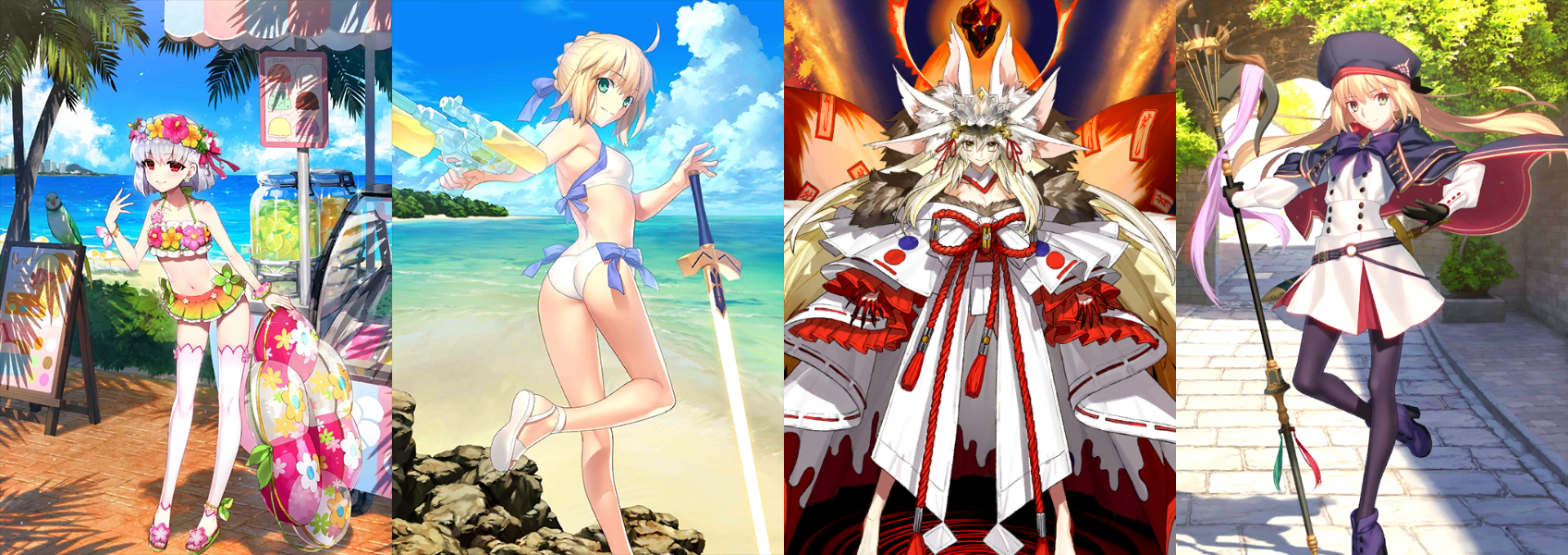[JP] FGO Koyanskaya Darkness Kama avenger Artoria + Artoria Caster Castoria +800-1000SQ Fate Grand Order starter account-Mobile Games Starter