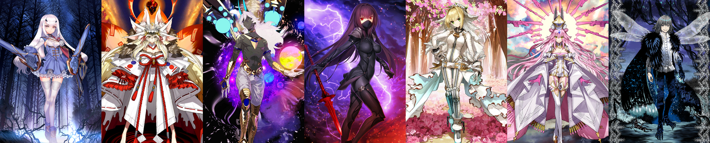 [JP] FGO Melusine Arjuna alter Darkness Scathach Nero + Koyanskaya Oberon + 1000SQ Fate Grand Order starter account-Mobile Games Starter