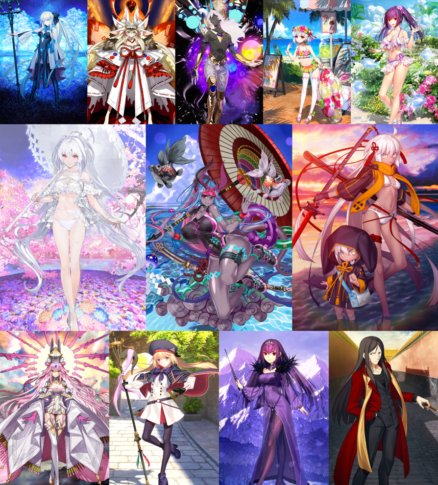 [JP] FGO Morgan Koyanskaya Arjuna Skadi Kama Castoria Lady Avalon Ibuki Okita Fate Grand Order endgame account-Mobile Games Starter