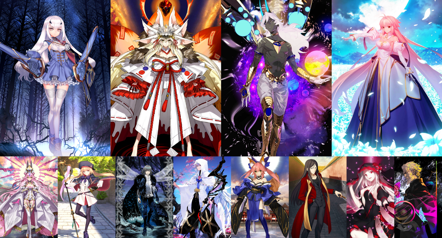 [JP] FGO NP2 Arjuna +Fairy Knight Lancelot Melusine Arcueid Castoria Koyanskaya Darkness Oberon Fate Grand Order endgame account-Mobile Games Starter