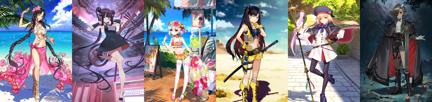 [JP] FGO NP2 Ascalaphus Artoria(caster) Kiara Yang Guifei Kama Space Ishtar + 1000SQ Fate Grand Order starter account-Mobile Games Starter