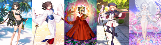 [JP] FGO NP2 Jade Rabbit Lady Avalon Shiki Artoria Caster Draco Fate Grand Order double Shiki starter account-Mobile Games Starter