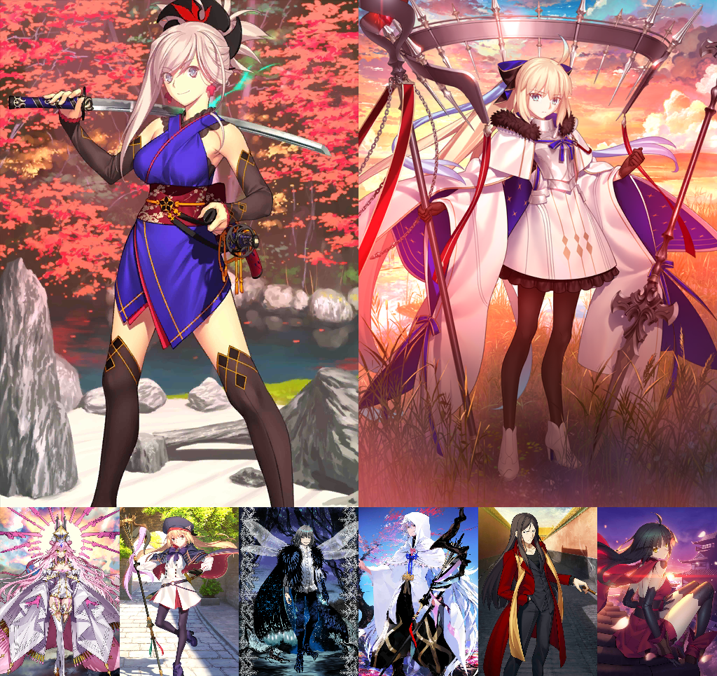 [JP] FGO NP2 Musashi +Tonelico Aesc the Savior Koyanskaya Castoria Oberon Merlin Fate Grand Order endgame account-Mobile Games Starter