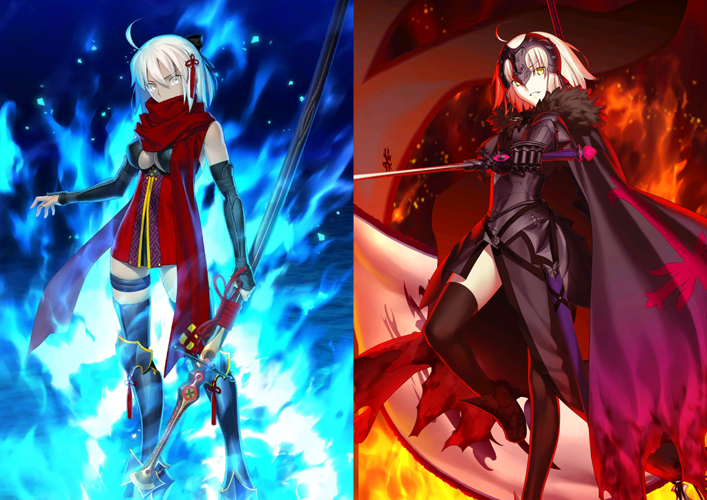 [JP] FGO NP2 Okita(alter) +Jeanne + 500~1000SQ Fate Grand Order endgame quartz account-Mobile Games Starter