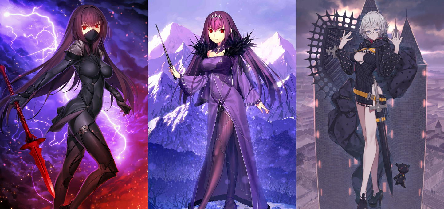 [JP] FGO NP2 Skadi +Scathach Jacques + 900-1000SQ Fate Grand Order endgame quartz account-Mobile Games Starter