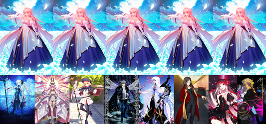 [JP] FGO NP5 Arcueid +Morgan Castoria Koyanskaya Oberon Merlin + 6~7x5* Fate Grand Order endgame account-Mobile Games Starter