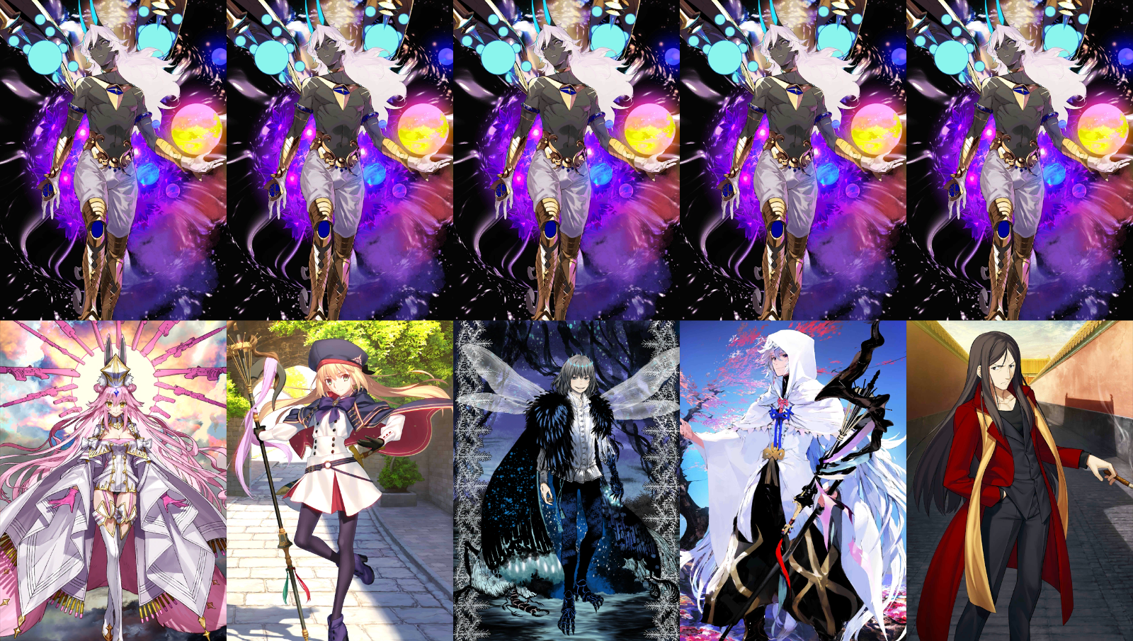 [JP] FGO NP5 Arjuna alter + Koyanskaya Artoria Caster Castoria Oberon Merlin Fate Grand Order starter account-Mobile Games Starter