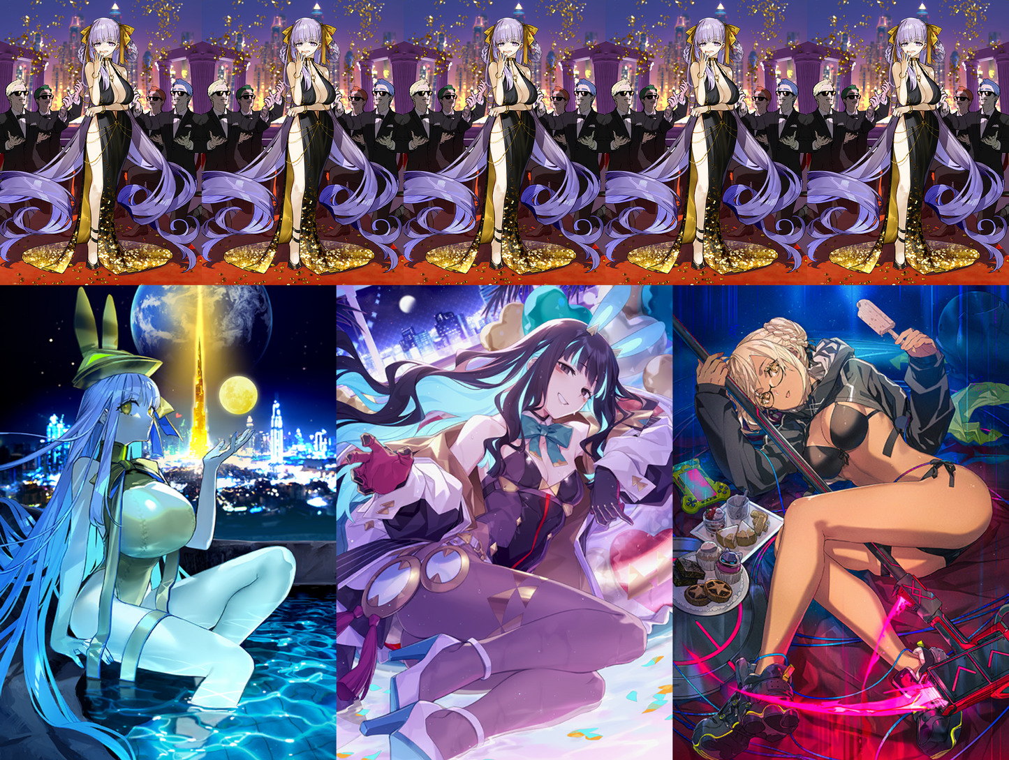 [JP] FGO NP5 BB Dubai + 5Tenochtitlan 5MHX + 2500SQ Fate Grand Order starter account (see options)-Mobile Games Starter