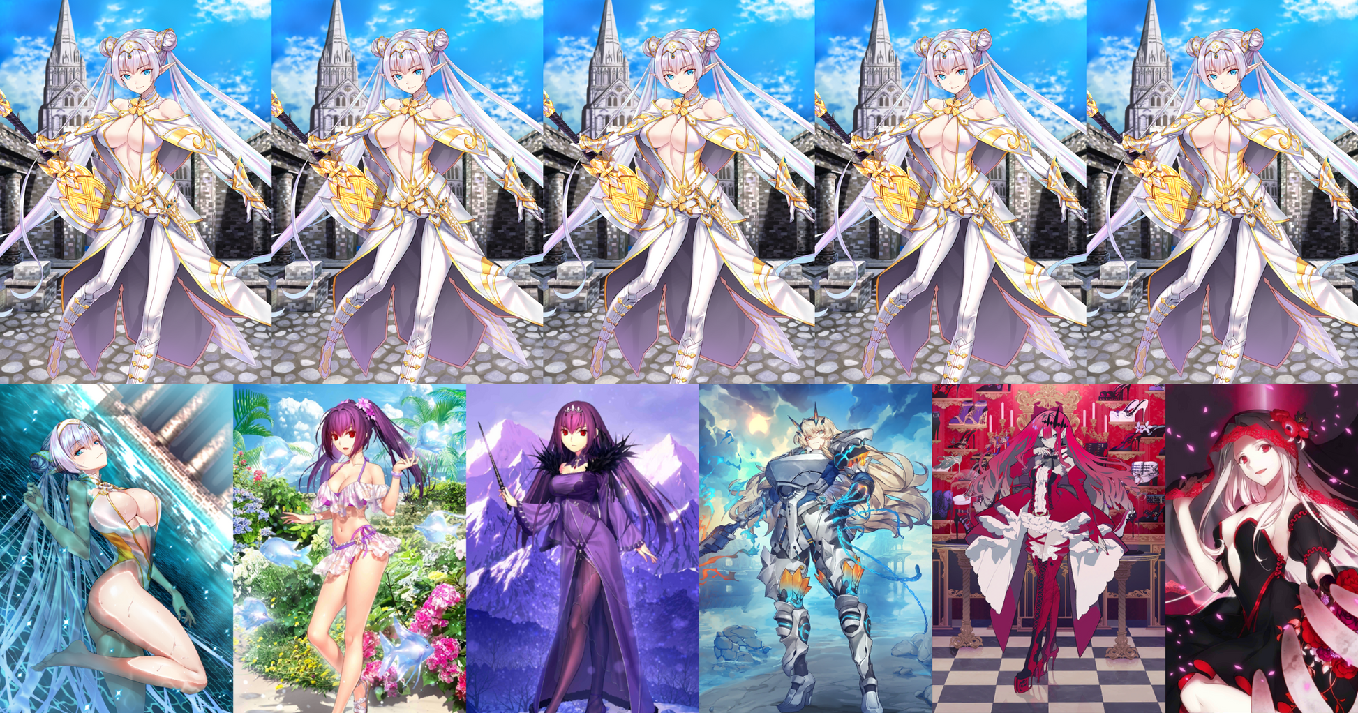 [JP] FGO NP5 Britomart + double Skadi / ruler + 500-700SQ + BG Fate Grand Order starter account-Mobile Games Starter