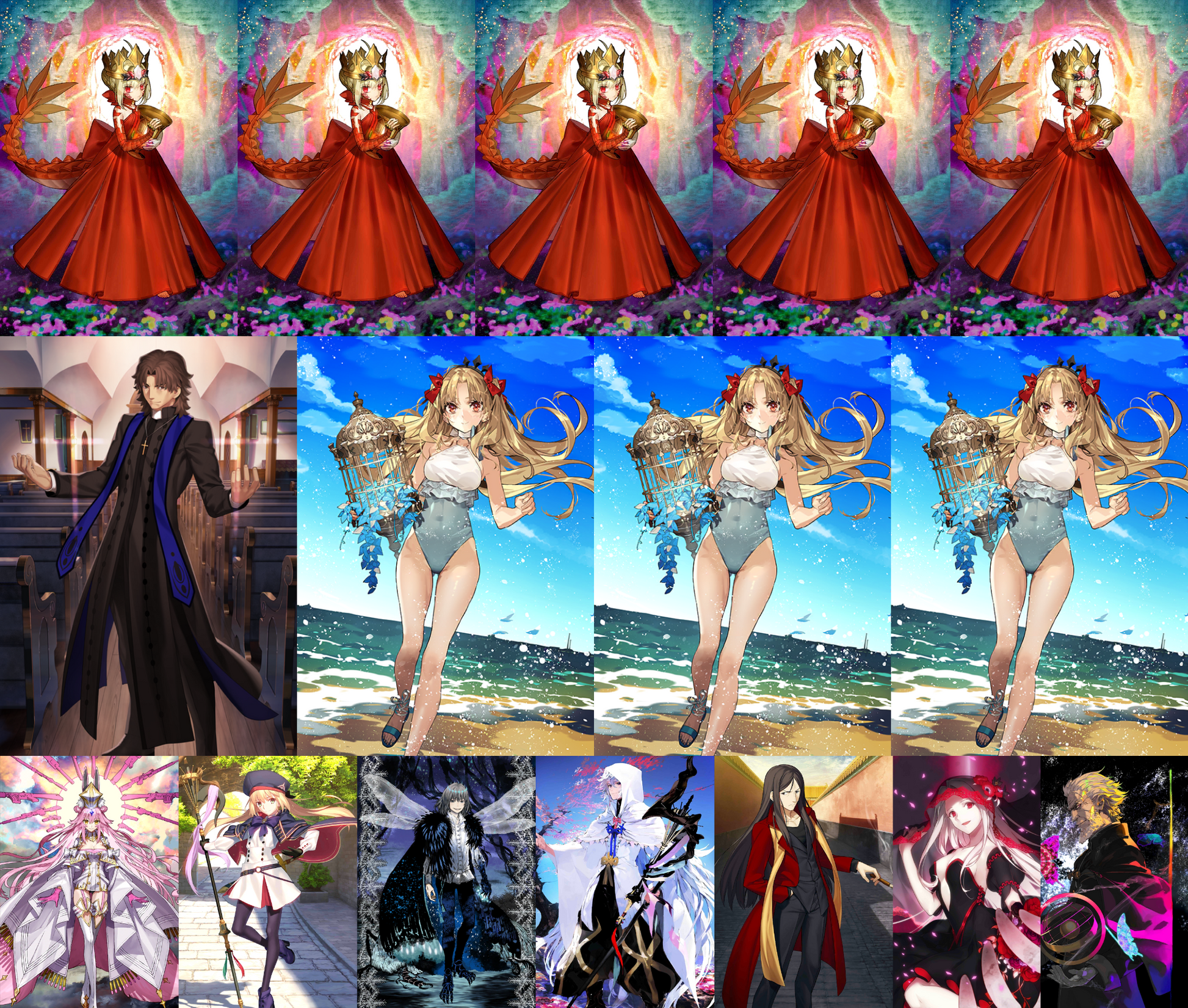 [JP] FGO NP5 Draco + NP3 Space Ereshkigal Koyanskaya Castoria Oberon Rasputin Waver NP4 Fate Grand Order endgame account-Mobile Games Starter