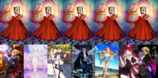 [JP] FGO NP5 Draco + Space Ereshkigal + Artoria Caster Lady Avalon Oberon BG Kscope + 2-3x5* Fate Grand Order starter account-Mobile Games Starter