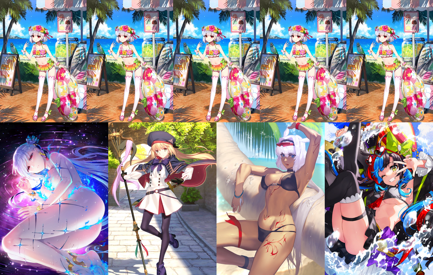 [JP] FGO NP5 Kama Avenger + Artoria Caster Castoria + random limited 5* Fate Grand Order starter account-Mobile Games Starter
