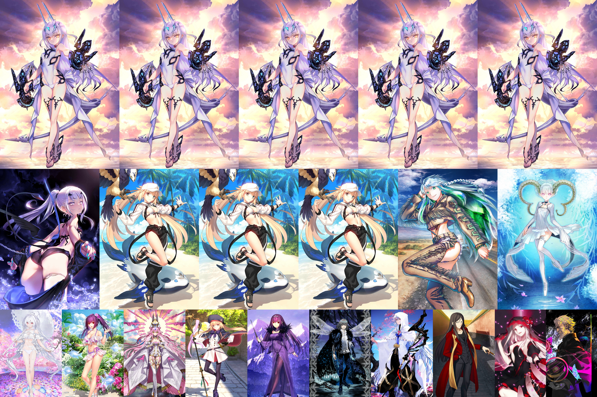 [JP] FGO NP5 Melusine summer ruler + NP3 Castoria Tiamat Kukulkan Koyanskaya Castoria Skadi Fate Grand Order endgame account-Mobile Games Starter