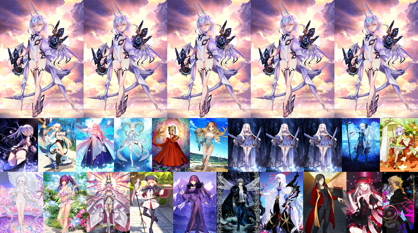 [JP] FGO NP5 Melusine summer ruler + NP3 Lanceot Arcueid Draco Space Ereshkigal Morgan Kazuradrop Tiamat Kukulkan Koyanskaya Castoria Skadi 3BG 4Kscope Fate Grand Order endgame account-Mobile Games Starter