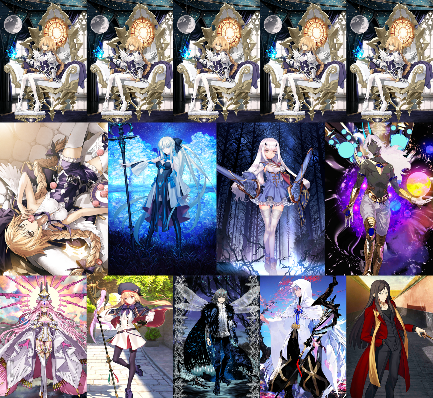 [JP] FGO NP5 Metatron Jeanne + Morgan Lancelot Arjuna + 1500SQ + Castoria Koyanskaya Oberon Merlin Fate Grand Order endgame account-Mobile Games Starter