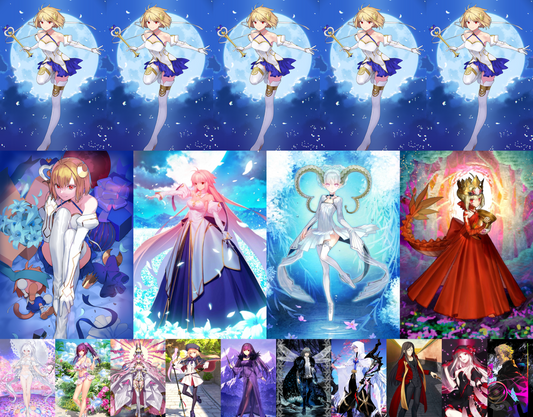 [JP] FGO NP5 Phantasmoon + Arcueid Draco Tiamat +Koyanskaya Castoria Skadi Oberon + 1500-2000SQ Fate Grand Order endgame account-Mobile Games Starter