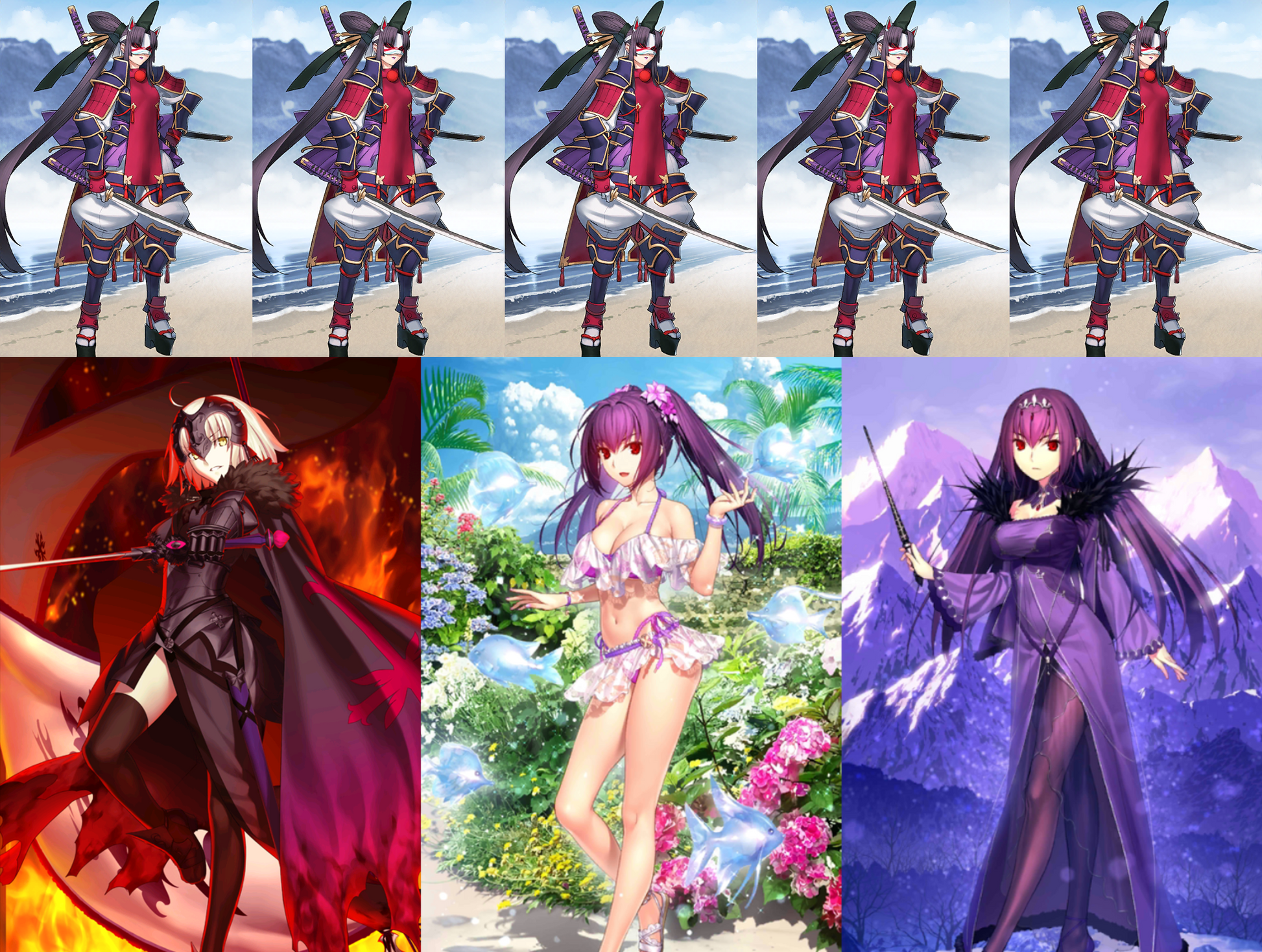 [JP] FGO NP5 Taira no Kagekiyo + double Skadi /ruler Jeanne alter + 800-1000SQ Fate Grand Order endgame account-Mobile Games Starter