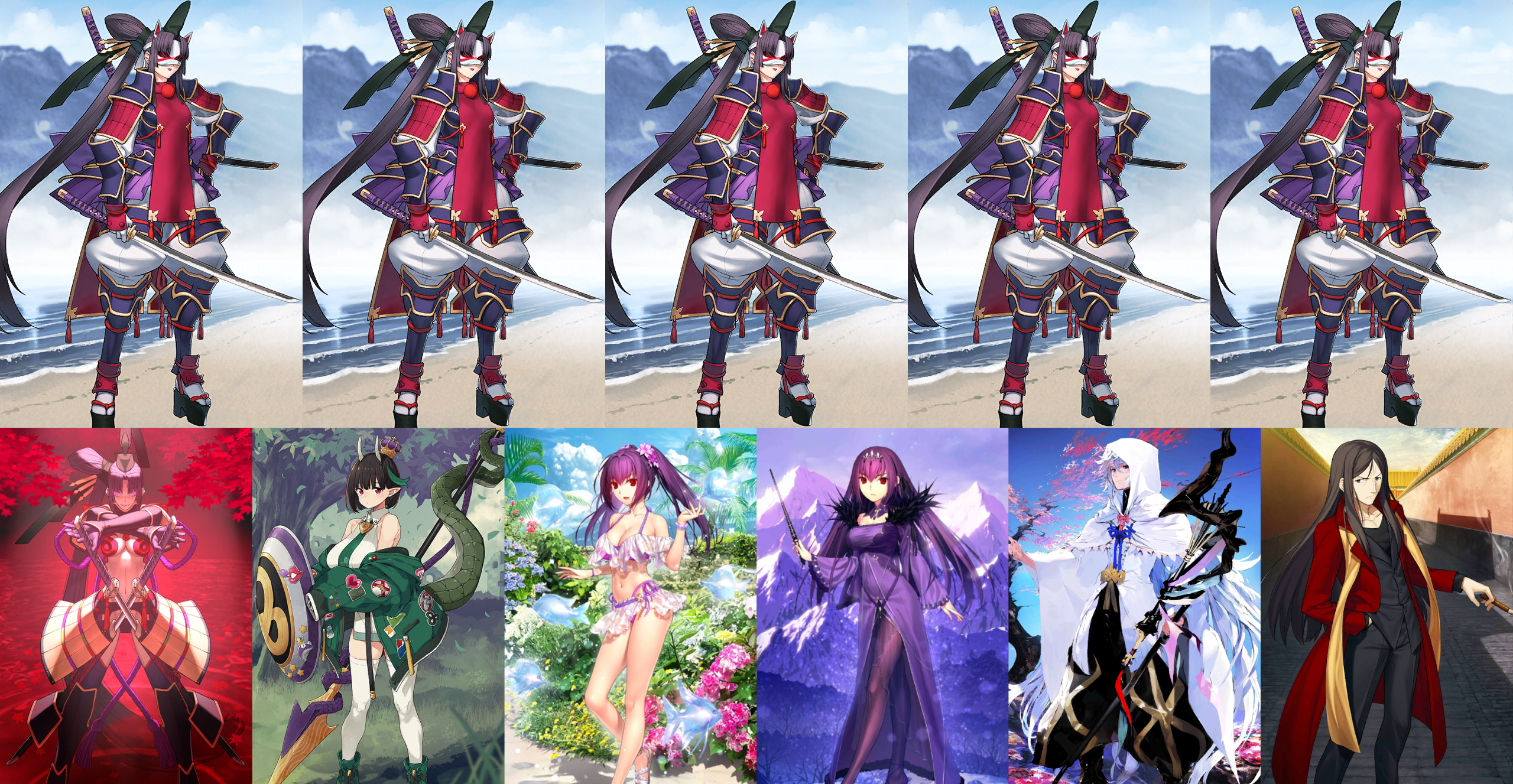 [JP] FGO NP5 Taira no Kagekiyo +double Skadi /ruler Merlin Waver Bisci ...