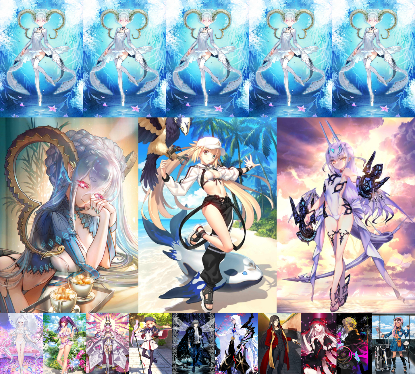 [JP] FGO NP5 Tiamat + Castoria berserker Melusine Lady Avalon Koyanskaya Skadi Oberon++ Fate Grand Order endgame account-Mobile Games Starter