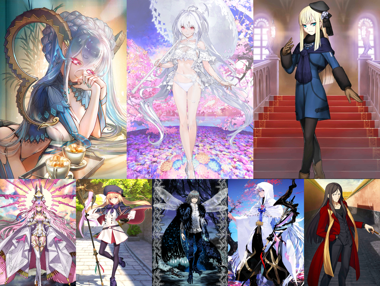 [JP] FGO NP5 Tiamat Larva + Reines Lady Avalon Koyanskaya Castoria Oberon Fate Grand Order endgame account-Mobile Games Starter