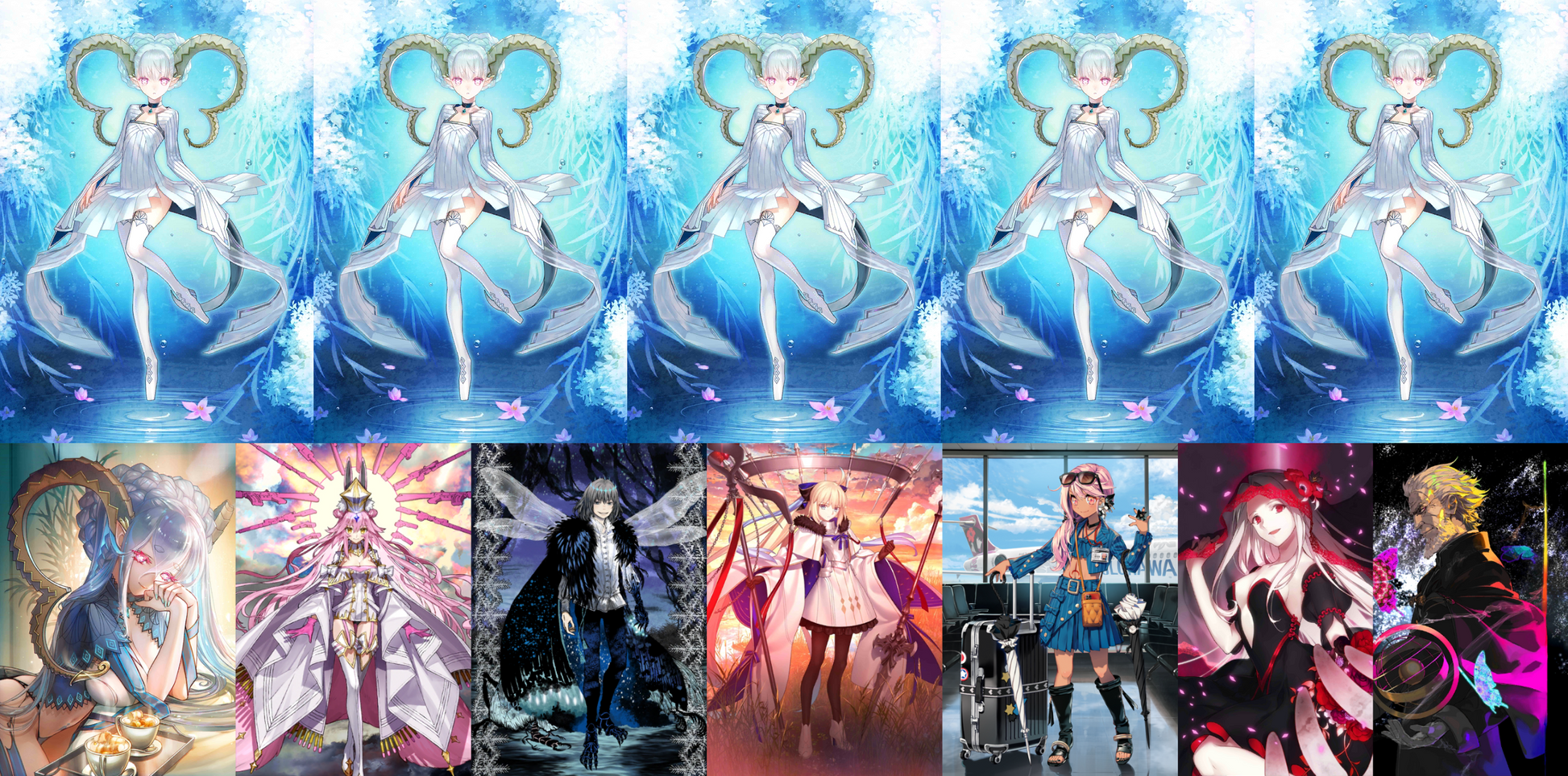 [JP] FGO NP5 Tiamat Larva + Tonelico Aesc Koyanskaya Oberon + Chloe BG Kscope Fate Grand Order starter account-Mobile Games Starter