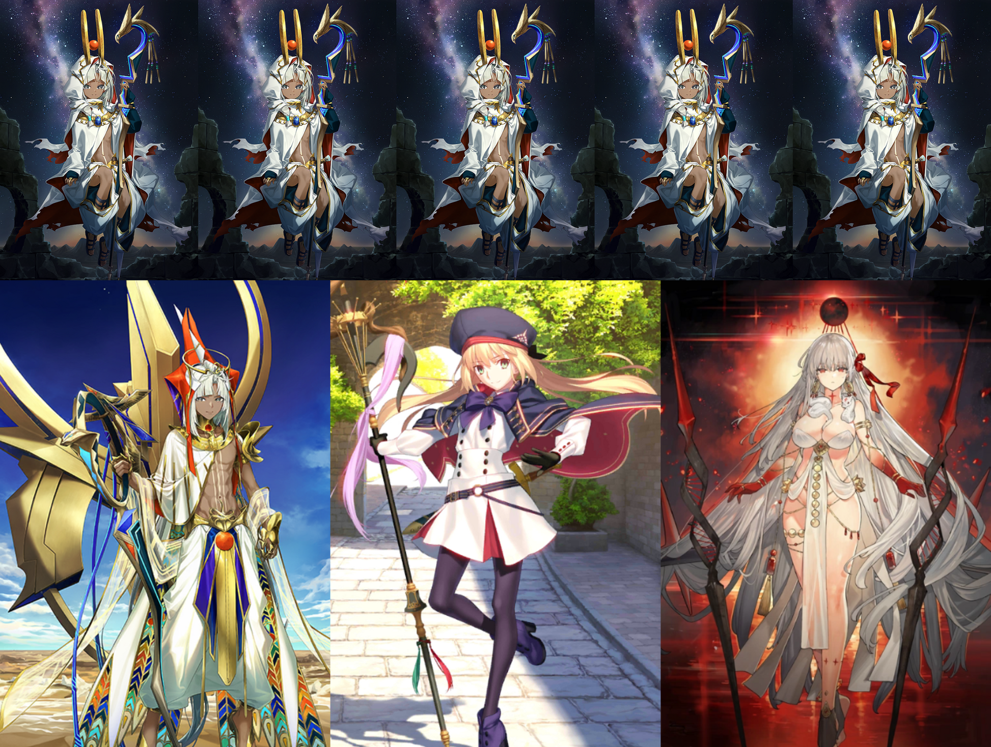 [JP] FGO NP5 Tutankhamun + Artoria Caster + Durga + 2~4x5* Fate Grand Order starter account-Mobile Games Starter