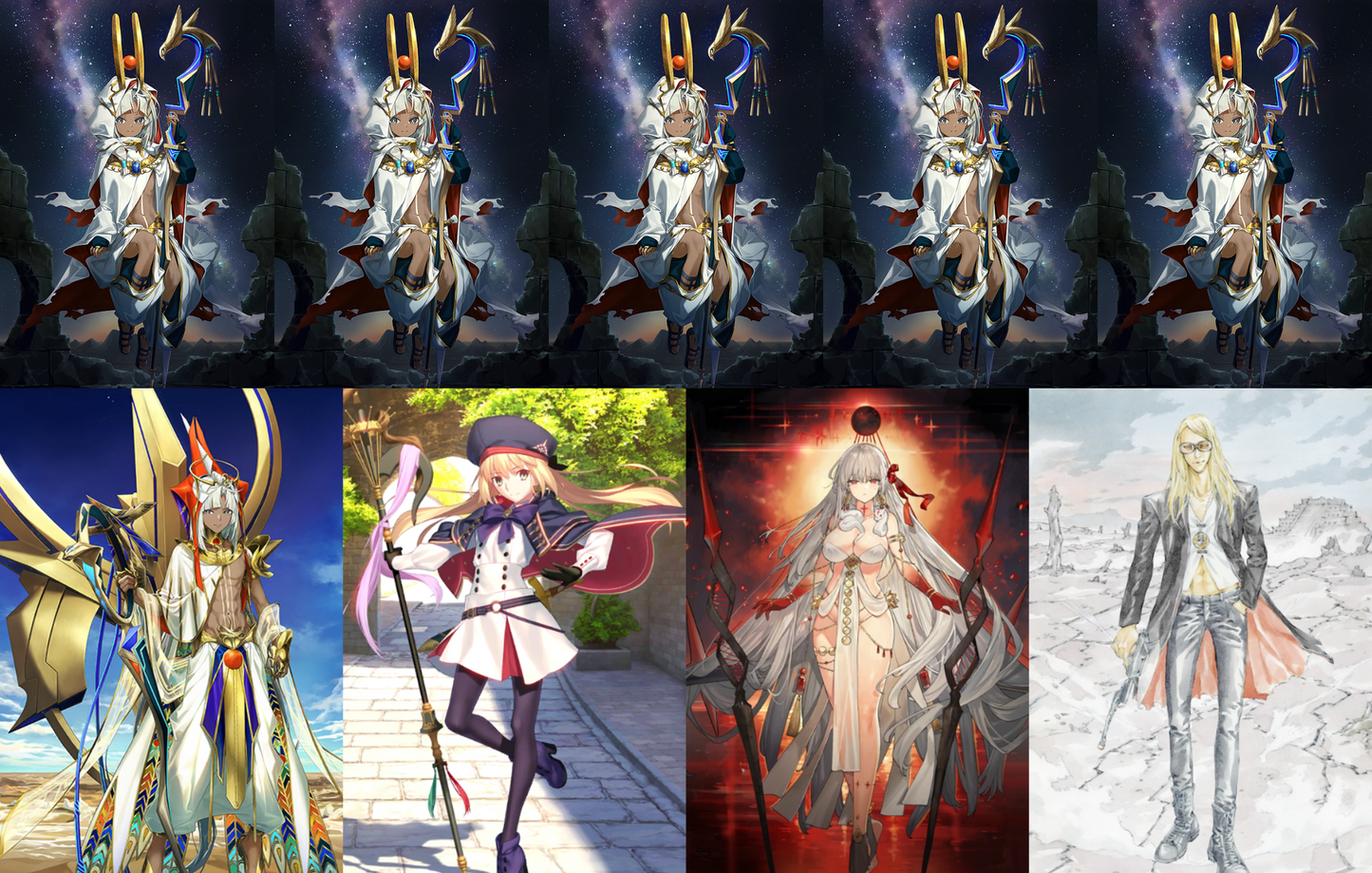 [JP] FGO NP5 Tutankhamun + Artoria Caster + Durga Tezcatlipoca + 500-1000SQ Fate Grand Order starter account-Mobile Games Starter