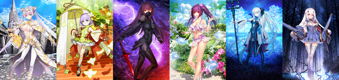 [JP] FGO Scathach Skadi ruler Britomart + Kazuradrop Morgan Fairy Knight Lancelot Fate Grand Order starter account-Mobile Games Starter