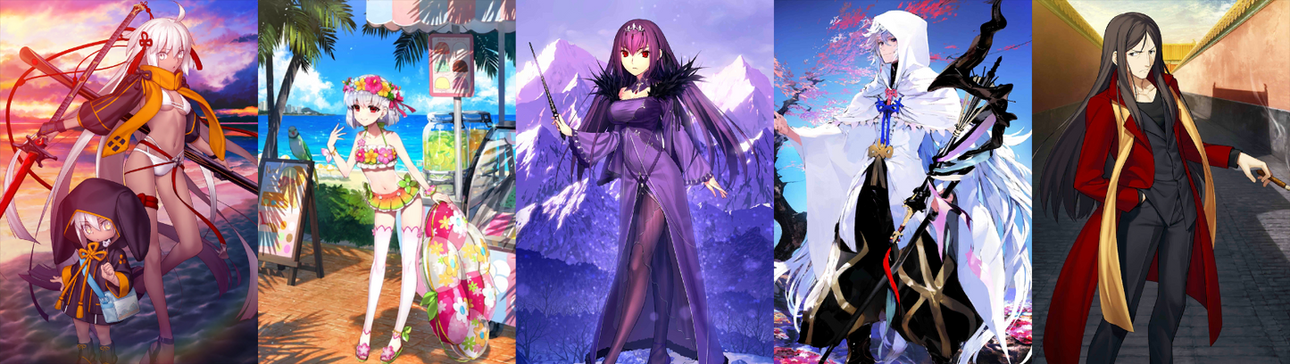 [JP] FGO Skadi Okita saber alter Kama Avenger Merlin Waver +3000SQ Fate Grand Order endgame quartz account-Mobile Games Starter