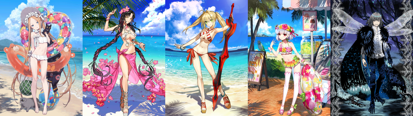 [JP] FGO summer Abigail Kiara Nero Kama avenger Oberon Fate Grand Order starter account-Mobile Games Starter