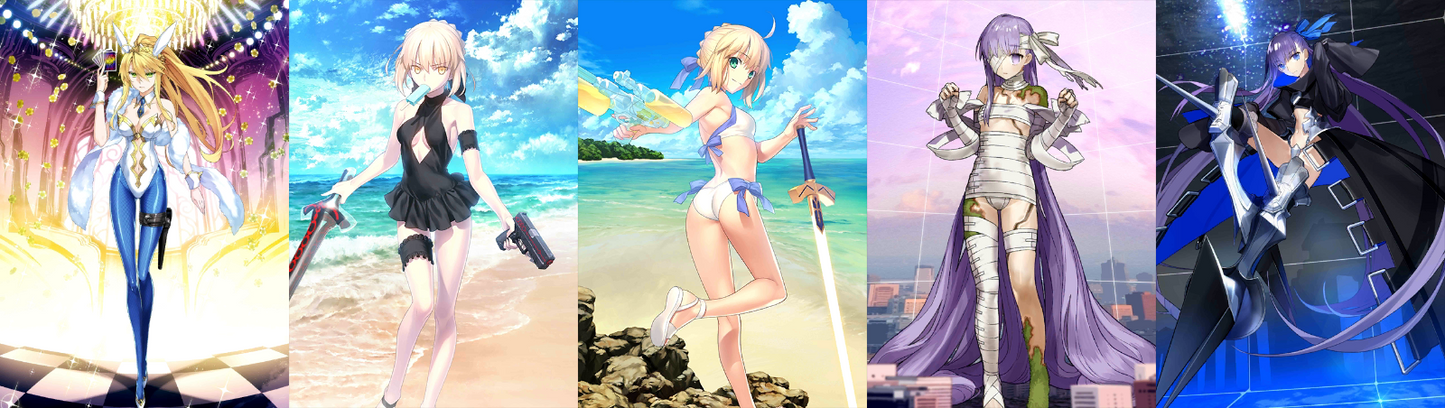 [JP] FGO triple Artoria ruler archer alter Meltlilith Kingprotea Fate Grand Order starter account-Mobile Games Starter