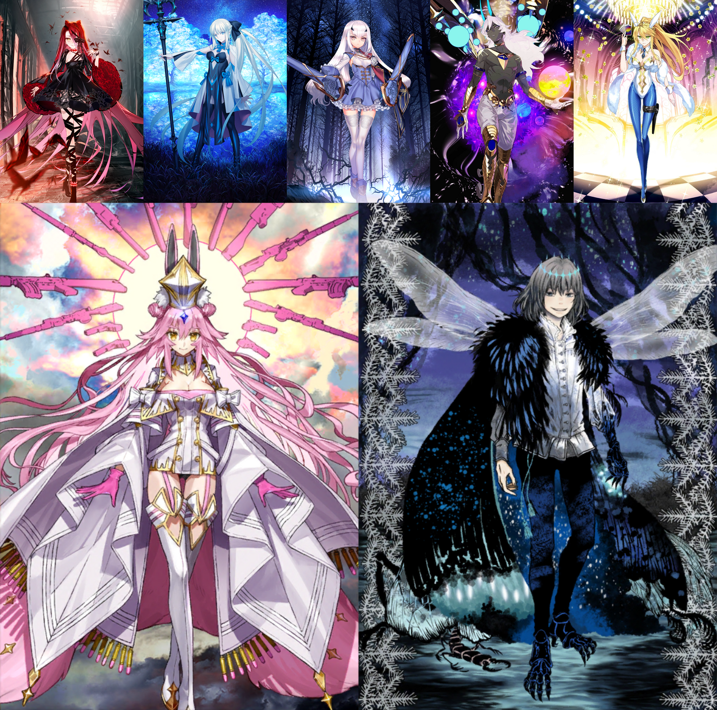 [JP] FGO Typhon Morgan Artoria Fairy Knight Lancelot Arjuna alter + Koyanskaya Oberon Fate Grand Order starter account-Mobile Games Starter